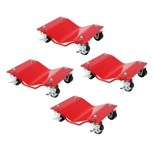 Car Dolly Set 2500 LBS Capacity Wheel Dolly, Heavy Duty Vehicle Dolly for Moving Car with 2.5 Inch Nylon Wheels,Bolts Resist Tir