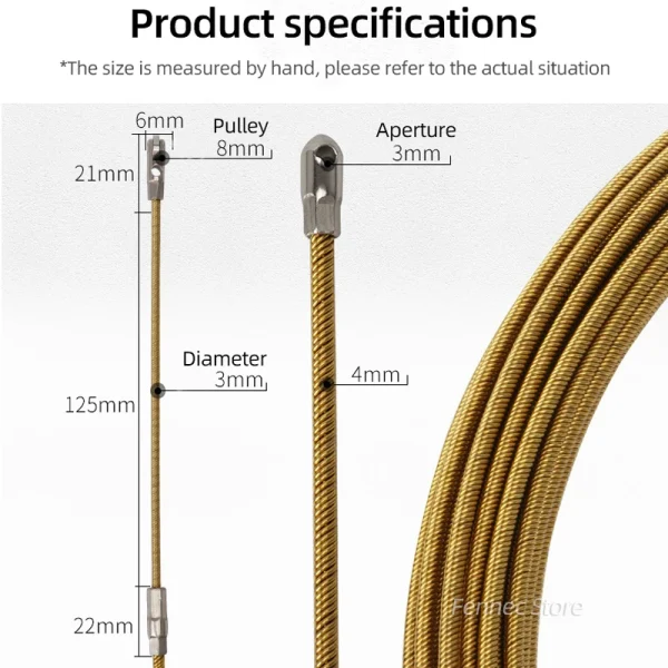 Wire Lead Threading Device Tool Wire Puller with Pulley Threading Cable Retractable Aid Wall and Electrical Conduit 20M 30M - Image 4