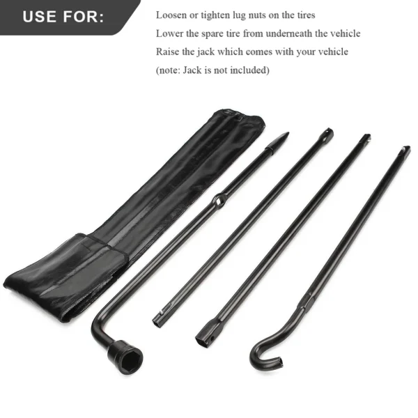 Lug Wrench Set Spare Tire Tool Kit for 2004-2014 Ford F-150, Spare Tire Lug Wrench Tool Jack 2T Scissor Jack Lifting Jack - Image 2