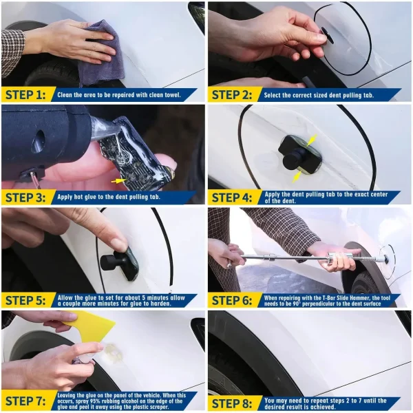 Car Body Paintless Dent Repair Tool Auto Hail Dent Removal Kits Professional Dent Puller tools - Image 3