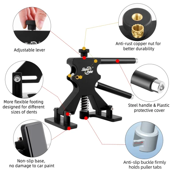 Car Body Paintless Dent Repair Tool Auto Hail Dent Removal Kits Professional Dent Puller tools - Image 4