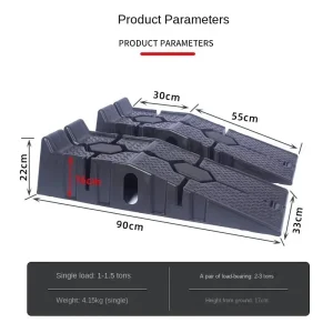 1/2pcs Black 2500KG Heavy Duty Car Ramps 900mm Long Antiskid Working Ramp Auto Oil Changing Repair Maintenance Jack Lift Tools